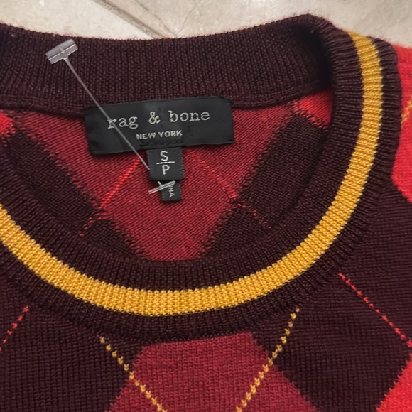 Rag & Bone red argil sweater size small fine wool - Picture 5 of 11